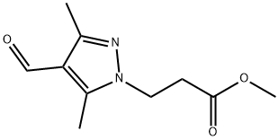 1H-pyrazole-1-propanoic acid, 4-formyl-3,5-dimethyl-, meth Struktur