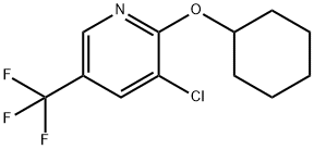 3-chloro-2-(cyclohexyloxy)-5-(trifluoromethyl)pyridine Struktur