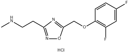 (2-{5-[(2,4-Difluorophenoxy)methyl]-1,2,4-oxadiazol-3-yl}ethyl)methylamine hydrochloride Struktur