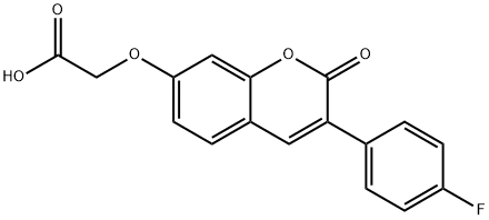 {[3-(4-Fluorophenyl)-2-oxo-2H-chromen-7-yl]-oxy}acetic acid Struktur