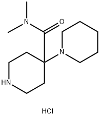 N,N-Dimethyl-4-(piperidin-1-yl)piperidine-4-carboxamide hydrochloride Struktur