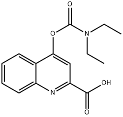 4-(N,N-Diethylcarbamoyloxy)chinolin-2-carboxylic acid Struktur