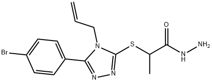 2-{[4-Allyl-5-(4-bromophenyl)-4H-1,2,4-triazol-3-yl]thio}propanohydrazide Struktur