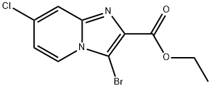 Ethyl 3-bromo-7-chloroimidazo-[1,2-a]pyridine-2-carboxylate Struktur