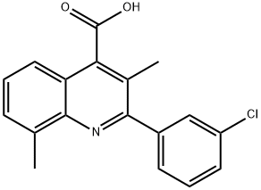 2-(3-CHLOROPHENYL)-3,8-DIMETHYLQUINOLINE-4-CARBOXYLIC ACID price.