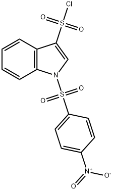 1-(4-NITROPHENYLSULFONYL)INDOLE-3-SULFONYLCHLORIDE Struktur