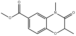 methyl 2,4-dimethyl-3-oxo-3,4-dihydro-2H-1,4-benzoxazine-6-carboxylate Struktur