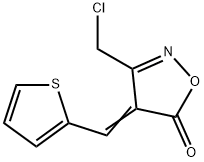 (4E)-3-(chloromethyl)-4-(2-thienylmethylene)isoxazol-5(4H)-one Struktur