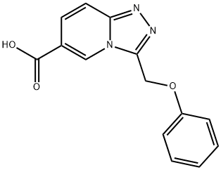 3-(phenoxymethyl)[1,2,4]triazolo[4,3-a]pyridine-6-carboxylic acid Struktur