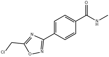 4-[5-(chloromethyl)-1,2,4-oxadiazol-3-yl]-N-methylbenzamide Struktur