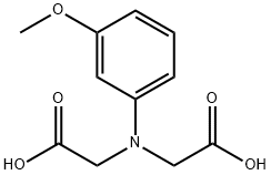 N-(carboxymethyl)-N-(3-methoxyphenyl)glycine Struktur