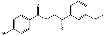 2-(3-methoxyphenyl)-2-oxoethyl 4-aminobenzoate Struktur