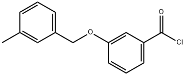 3-[(3-methylbenzyl)oxy]benzoyl chloride Struktur