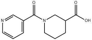 1-(3-Pyridinylcarbonyl)-3-piperidine-carboxylic acid Struktur