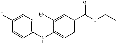 Ethyl 3-amino-4-(4-fluoroanilino)benzoate Struktur