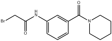 2-Bromo-N-[3-(1-piperidinylcarbonyl)phenyl]-acetamide Struktur