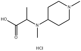 2-[Methyl-(1-methyl-piperidin-4-yl)-amino]-propionic acid dihydrochloride Struktur