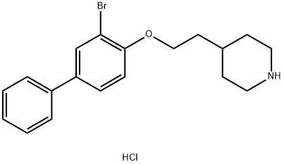 4-{2-[(3-Bromo[1,1'-biphenyl]-4-yl)oxy]-ethyl}piperidine hydrochloride Struktur