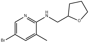 5-Bromo-3-methyl-N-(tetrahydro-2-furanylmethyl)-2-pyridinamine Struktur