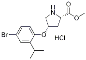 Methyl (2S,4S)-4-(4-bromo-2-isopropylphenoxy)-2-pyrrolidinecarboxylate hydrochloride Struktur