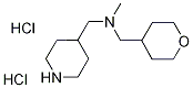 N-Methyl(4-piperidinyl)-N-(tetrahydro-2H-pyran-4-ylmethyl)methanamine dihydrochloride Struktur