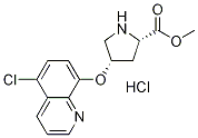 Methyl (2S,4S)-4-[(5-chloro-8-quinolinyl)oxy]-2-pyrrolidinecarboxylate hydrochloride Struktur