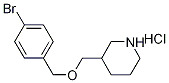 3-{[(4-Bromobenzyl)oxy]methyl}piperidinehydrochloride Struktur