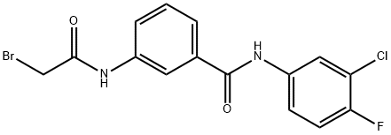 3-[(2-Bromoacetyl)amino]-N-(3-chloro-4-fluorophenyl)benzamide Struktur