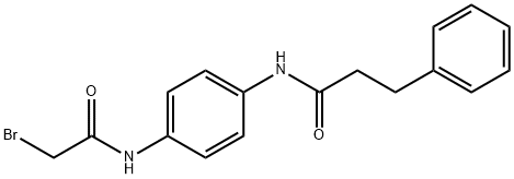 N-{4-[(2-Bromoacetyl)amino]phenyl}-3-phenylpropanamide Struktur