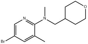 N-(5-Bromo-3-methyl-2-pyridinyl)-N-methyl-N-(tetrahydro-2H-pyran-4-ylmethyl)amine Struktur