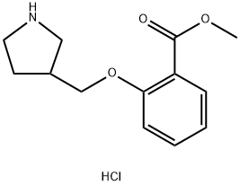 Methyl 2-(3-pyrrolidinylmethoxy)benzoatehydrochloride Struktur