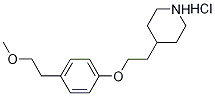 4-{2-[4-(2-Methoxyethyl)phenoxy]ethyl}piperidinehydrochloride Struktur