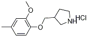 3-[(2-Methoxy-4-methylphenoxy)methyl]pyrrolidinehydrochloride Struktur