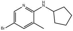 5-Bromo-N-cyclopentyl-3-methyl-2-pyridinamine Struktur