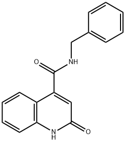 4-quinolinecarboxamide, 2-hydroxy-N-(phenylmethyl)- Struktur