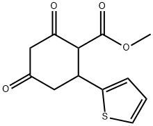 Methyl 2,4-dioxo-6-(2-thienyl)-cyclohexanecarboxylate Struktur