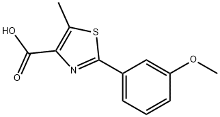 2-(3-Methoxyphenyl)-5-methyl-1,3-thiazole-4-carboxylic acid Struktur