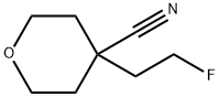 4-(2-Fluoroethyl)tetrahydro-2H-pyran-4-carbonitrile Struktur