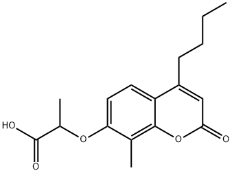 2-[(4-Butyl-8-methyl-2-oxo-2H-chromen-7-yl)oxy]-propanoic acid Struktur