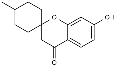 7-Hydroxy-4'-methylspiro[chromene-2,1'-cyclohexan]-4(3H)-one Struktur