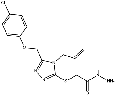 2-({4-Allyl-5-[(4-chlorophenoxy)methyl]-4H-1,2,4-triazol-3-yl}thio)acetohydrazide Struktur