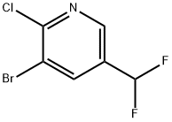 3-Bromo-2-chloro-5-(difluoromethyl)pyridine Struktur