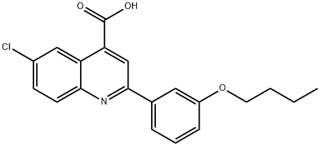 2-(3-BUTOXYPHENYL)-6-CHLOROQUINOLINE-4-CARBOXYLICACID Struktur