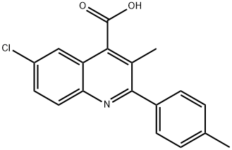 6-CHLORO-3-METHYL-2-(4-METHYLPHENYL)QUINOLINE-4-CARBOXYLIC ACID Struktur