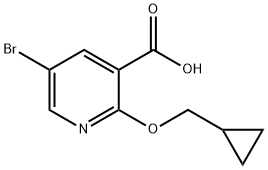 5-bromo-2-(cyclopropylmethoxy)nicotinic acid Struktur