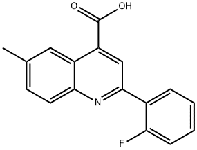 2-(2-fluorophenyl)-6-methylquinoline-4-carboxylic acid Struktur