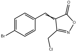 (4E)-4-(4-bromobenzylidene)-3-(chloromethyl)isoxazol-5(4H)-one Struktur