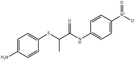 2-[(4-aminophenyl)thio]-N-(4-nitrophenyl)propanamide Struktur