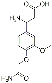 3-amino-3-[4-(2-amino-2-oxoethoxy)-3-methoxyphenyl]propanoic acid Struktur