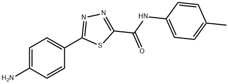 5-(4-aminophenyl)-N-(4-methylphenyl)-1,3,4-thiadiazole-2-carboxamide Struktur